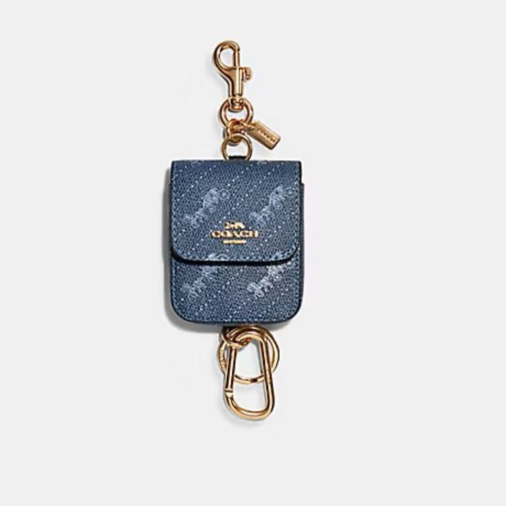 Coach Multi Attachments Case Bag Charm With Horse And Carriage Dot Print